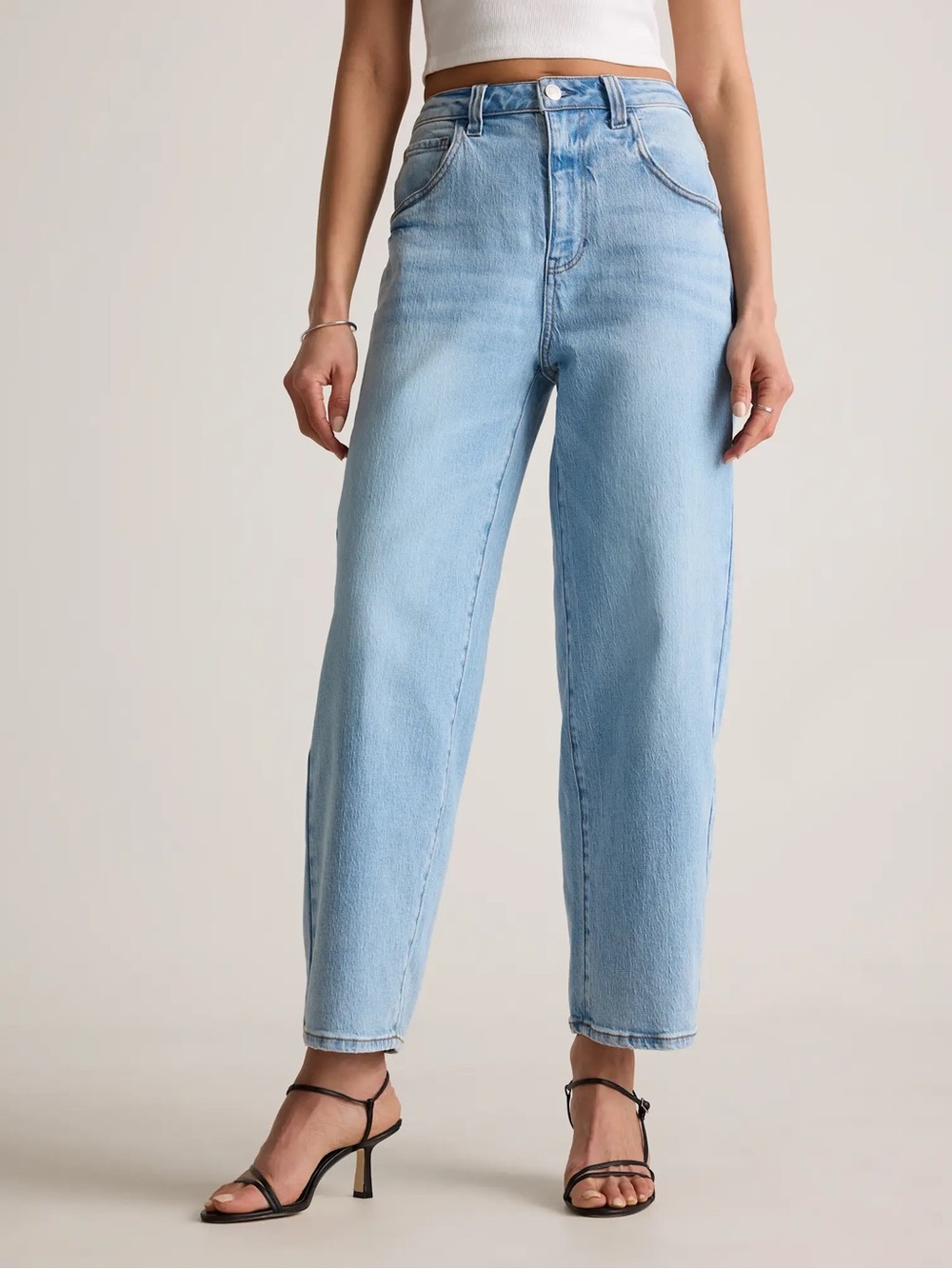 Quince Bella Stretch Barrel Jeans - Cool Blue 33x28